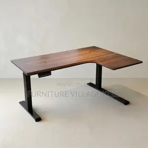 Desk la Ofisi na Nyumbani la Umeme la L-Shape