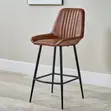Leatherette Kitchen Counter Stool - Brown - 5