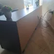 71-Inch White and Walnut TV Stand with Wheels - 4