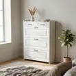2-Drawer Wooden Flip Shoe Rack - 2