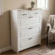 2-Drawer Wooden Flip Shoe Rack - 3