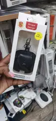Kifaa cha Kinga Nyeusi cha Faux-Leather kwa AirPods 4 - 2
