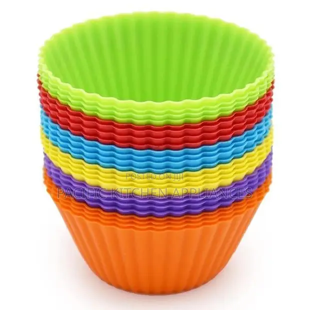 Set ya Vikombe Vikubwa vya Kuoka vya Silicone Vinavyoweza Kutumika Tena - 1