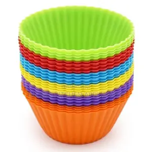 Large Reusable Silicone Baking Cups Set