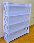 White Wooden Open Shelving Unit - 1