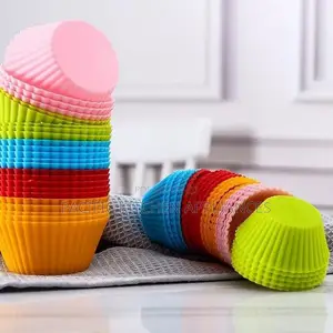 Reusable Silicone Cupcake Baking Cups (Set of 12) - Assorted Colors