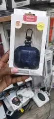 Blue Faux Leather Protective Case for Apple AirPods 3 - 1