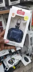 Blue Faux Leather Protective Case for Apple AirPods 3 - 2