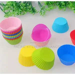 King Silicone Muffin Baking Cups & Cake Moulds (Pakiti 12, Mchanganyiko)