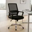 Swivel Back Staff Mid Back Office Chair - Black - 5