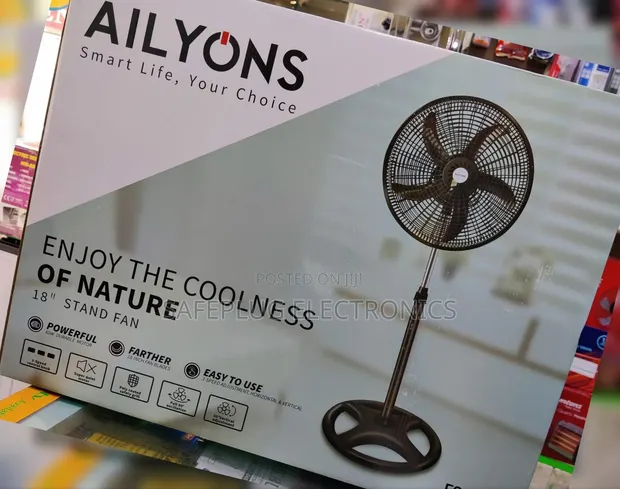 AILYONS 18 Inch Stand Fan - 5 Blades, High Speed - 1