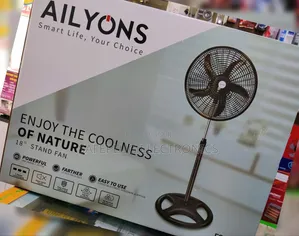 AILYONS 18 Inch Stand Fan - 5 Blades, High Speed