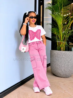 Set ya Fulana na Jeans kwa Wasichana (Miaka 2-6)