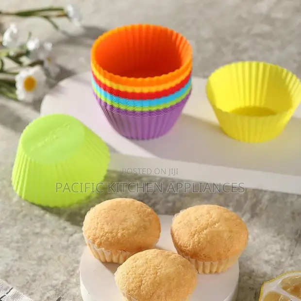 Vikombe 12 vya Kuoka Cupcake vya Silicone - 1