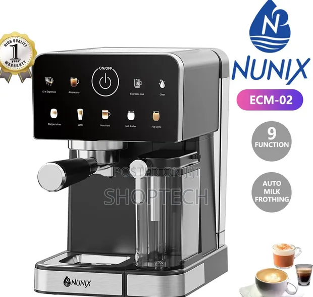 Nunix Espresso Coffee Maker with Automatic Milk Frother - 1