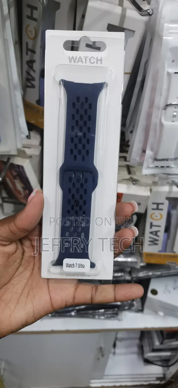 Kamba ya Kioo ya Michezo ya Silicone ya Bluu Nyeusi kwa Watch 7 Ultra - 1