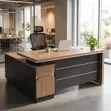 1600mm Brown L-Shaped Boss Desk - 2
