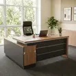 1600mm Brown L-Shaped Boss Desk - 5