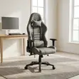 Gray Fabric Ergonomic Gaming Chair - 4