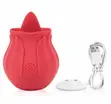Love Tongue Licking Rose Vibrator - Waterproof, Silent - 2