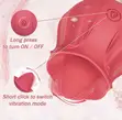 Love Tongue Licking Rose Vibrator - Waterproof, Silent - 3