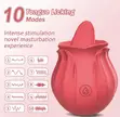Love Tongue Licking Rose Vibrator - Waterproof, Silent - 4