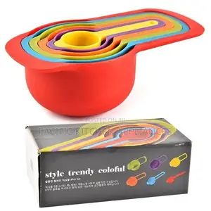 Seti ya Vikombe na Vijiko vya Kupimia Vipande 6 - Multicolour