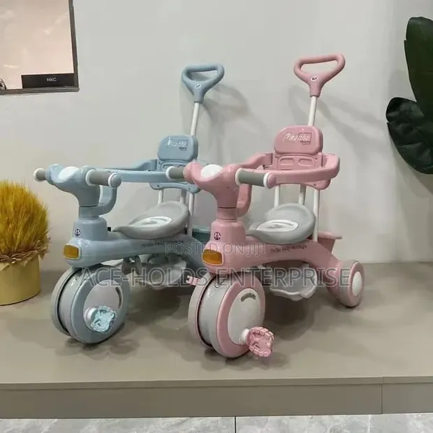 Fancy Tricycle with Music and Lights - Push Handle - 1