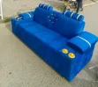 Luxury Modern 3 Seater Sofa, Royal Blue - 1