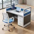 1-Way Office Workstation Table - 3
