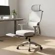 Executive Chair with Orthopedic Footrest - White - 3