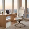 Executive Chair with Orthopedic Footrest - White - 4