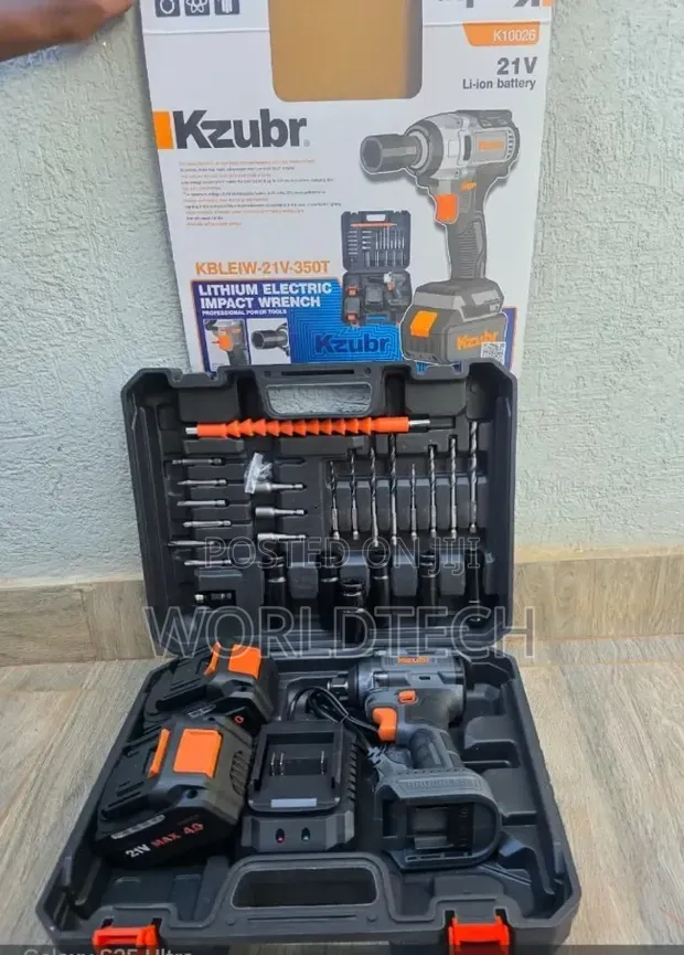 21V Kzubr Impact Wrench Isiyo na Kamba na Seti - 1