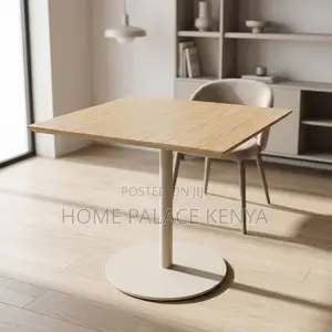 Home Palace Metal Frame Mahogany Dining Table