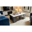 Modern Executive Julz Coffee Marble Laminated Coffee Table - 2