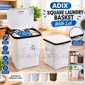 ADIX Square Laundry Basket with Lid