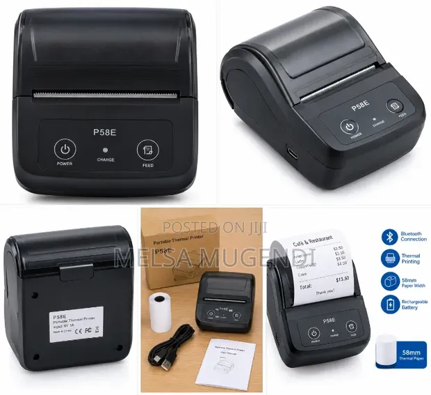 Bluetooth Thermal Printer P58E - Portable Receipt Printer - 1