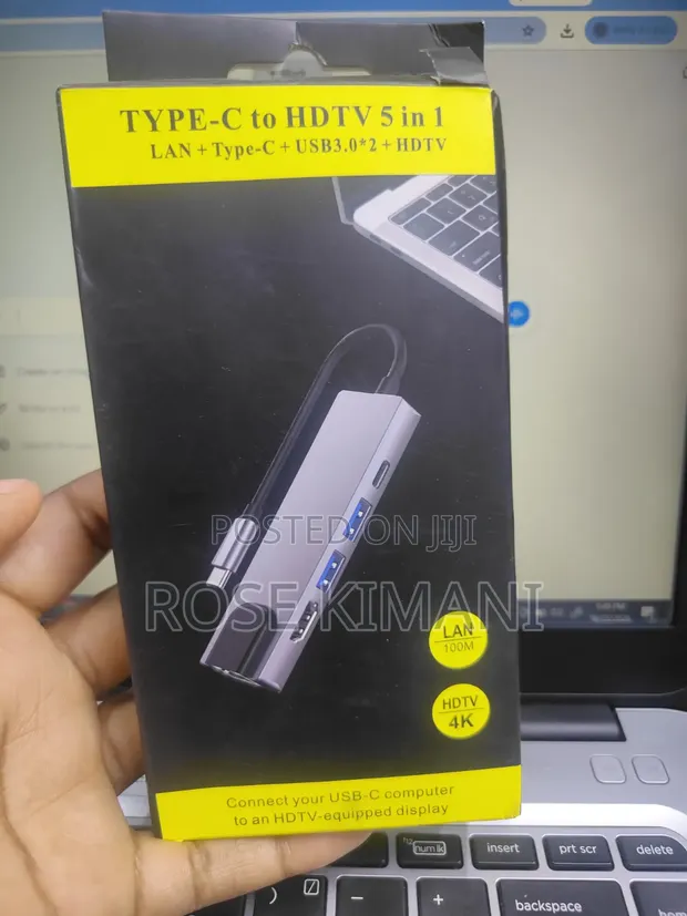 Adapta Mpya ya USB-C Hub 5-in-1 - 1