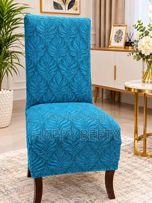 6 Pcs Plush Jacquard Dining Seat Covers