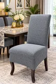 6 Pcs Plush Jacquard Dining Seat Covers - 3