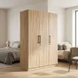 Home Palace 3-Door Bedroom Wardrobe - 1.9M High - 1
