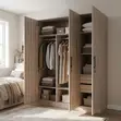 Home Palace 3-Door Bedroom Wardrobe - 1.9M High - 2