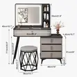 Advanced Vanity Dressing Table with Drawers - 2