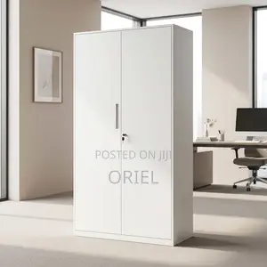Steel 2-Door Lockable Office Storage Cabinet