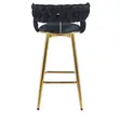 Non-Swivel Leather High Standing Barstools - 2
