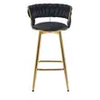 Non-Swivel Leather High Standing Barstools - 3
