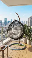 Swinging Balcony Chair | Outdoor Hammock Seat - 2