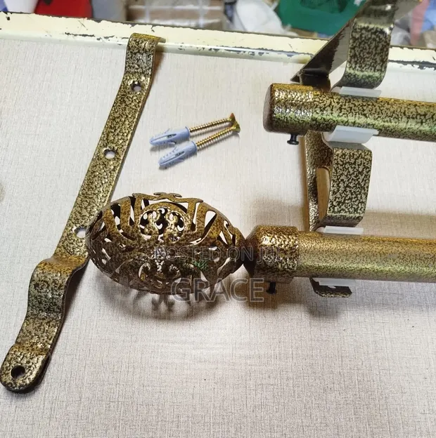 Custom Made Powder Coated Curtain Rod - 1