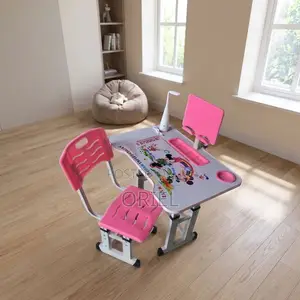 Children's Writing Desk with Chair - Pink