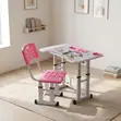 Meza ya Kuandikia Watoto na Kiti - Pink - 4